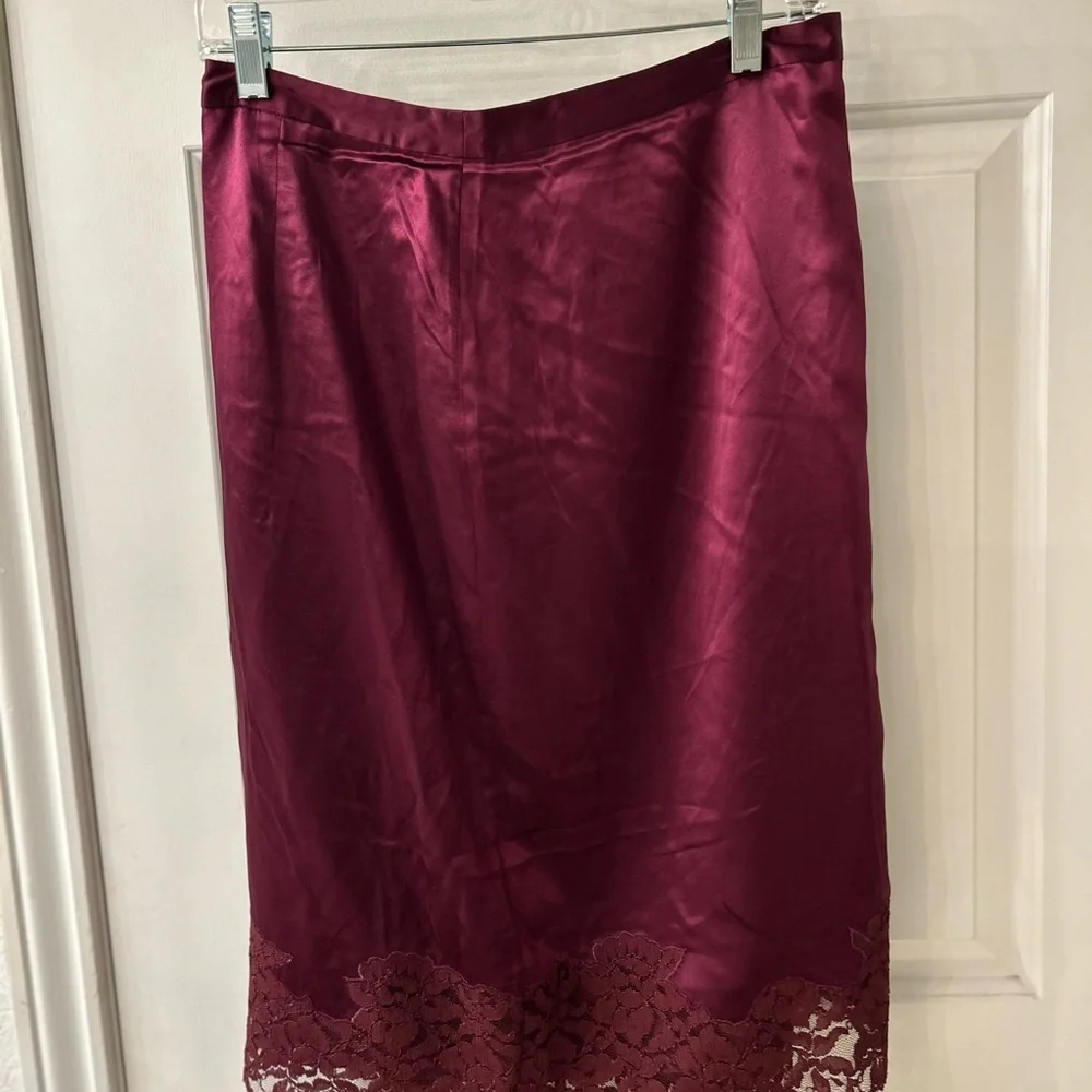Banana Republic Red Pencil Midi Skirt for Cocktail Events